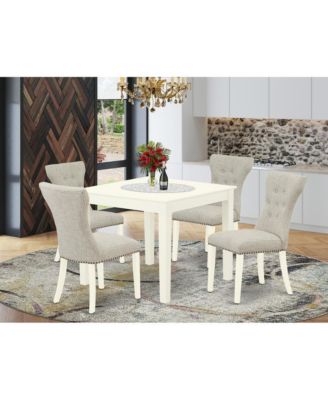 5 PC wooden  upholstered rectangle Dining Room Set
