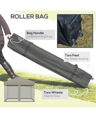 10' x 10' Pop Up Canopy Party Tent with Wheeled Bag,