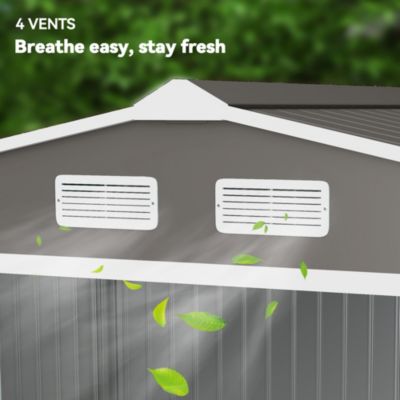 9&#39; x 6&#39; Storage Shed Garden Tool House w/ Vents Doors