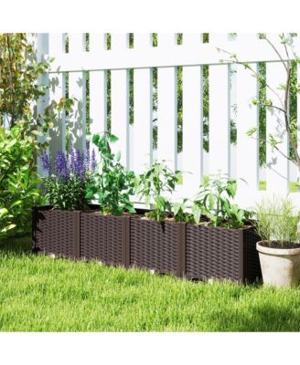 5 x 1 x 1 ft Plastic Garden Box w/Drainage Holes,