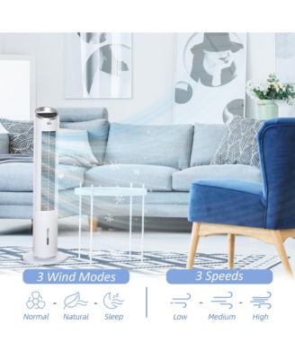 Portable Air Cooler, Evaporative Ice Cooling Fan Humidifier Unit w/ RC