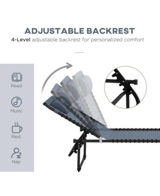 2 Chaise Lounge Pool Chairs, Folding, Reclining