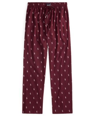 Men's Flannel Printed Drawstring Pajama Pants