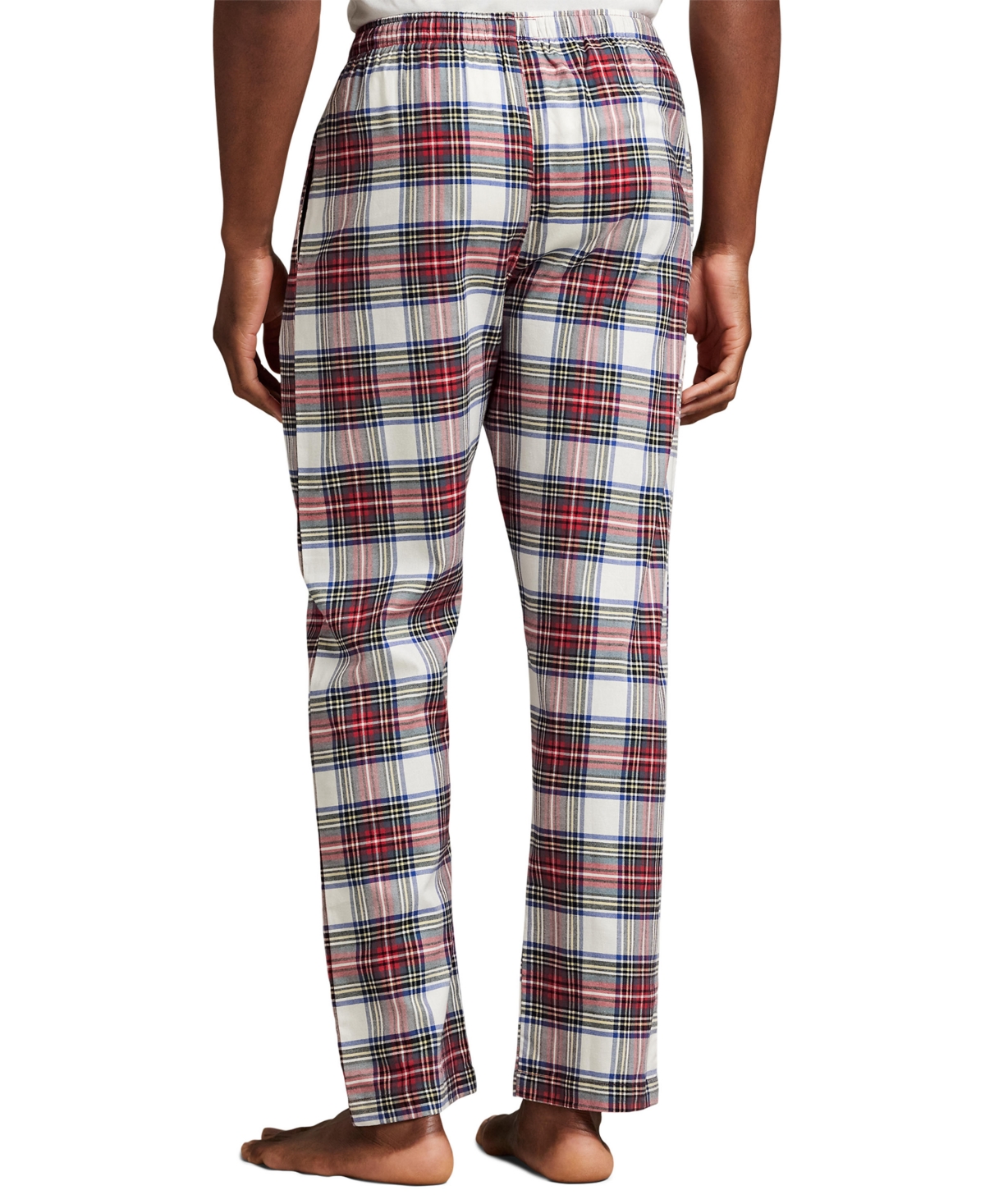 Polo Ralph Lauren Men's Plaid Pattern Flannel Yarn Dyed Drawstring Pajama Pants
