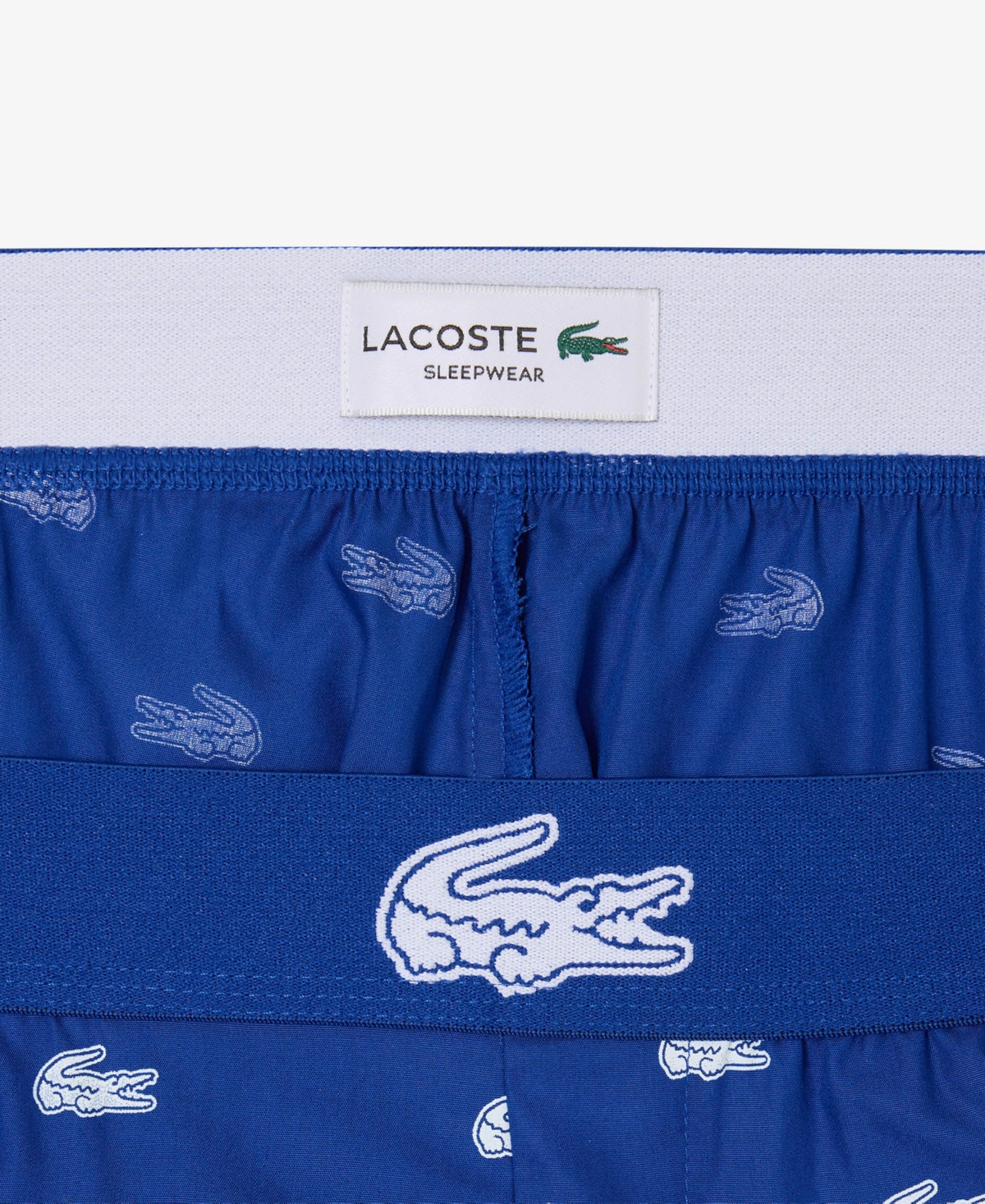 Lacoste Men's Woven Logo Pajama Pants In Blue