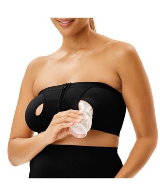Maternity Motherhood Seamless Front Close Nursing and Hands-Free Pumping Bandeau Bra