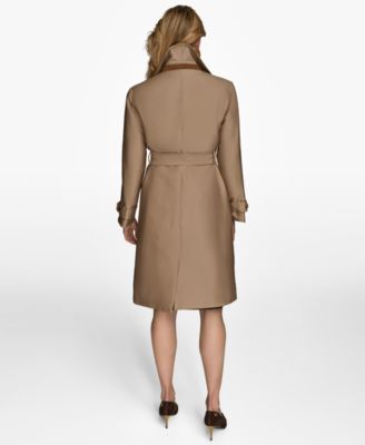 Women's Single-Breasted Belted Trench Coat