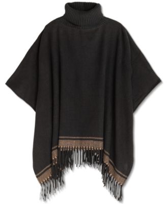 Lauren Ralph Lauren - Woven Knit-Collar Ruana