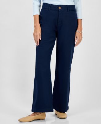 Petite Mid Rise Wide-Leg Pants, Macy's Exclusive