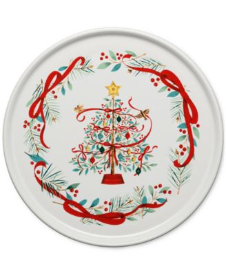 Fiesta - Holly Berry Christmas Tree 12" Round Baking/Serving Platter