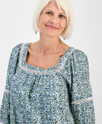 Petite Floral Vines Romantic Lace Dress, Macy's Exclusive