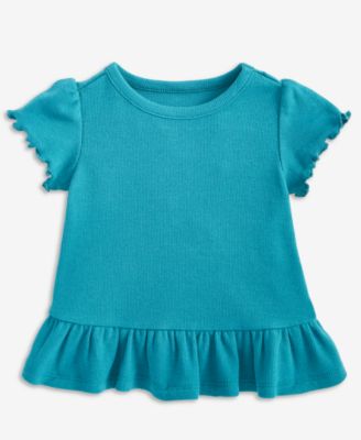 First Impressions - Baby Girls Short-Sleeve Solid Rib T-Shirt