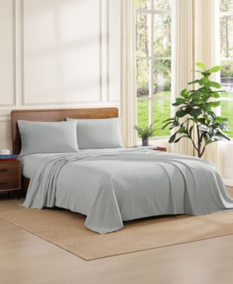 Printed 200-Thread Count Cotton Percale 4-Pc. Sheet Set, King