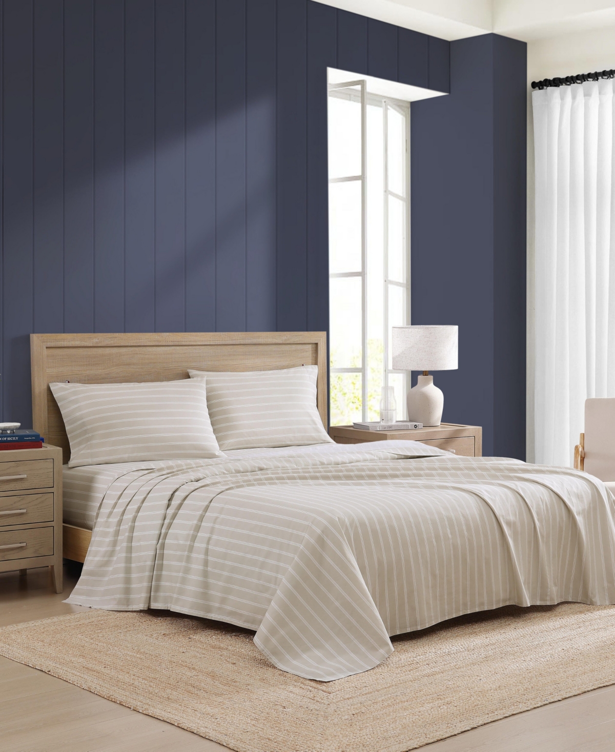 Tommy Hilfiger Printed 200-thread Count Cotton Percale 4-pc. Sheet Set, Queen