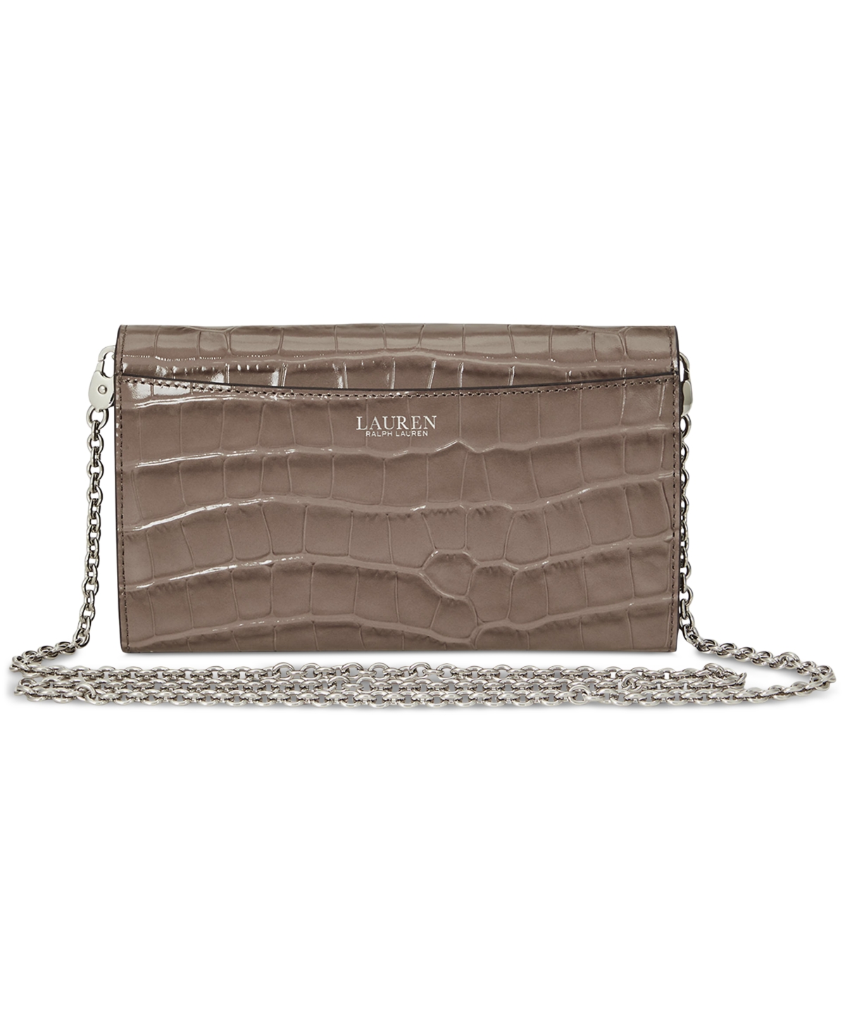 Ralph Lauren Adair Croc-embossed Leather Small Crossbody In Multi