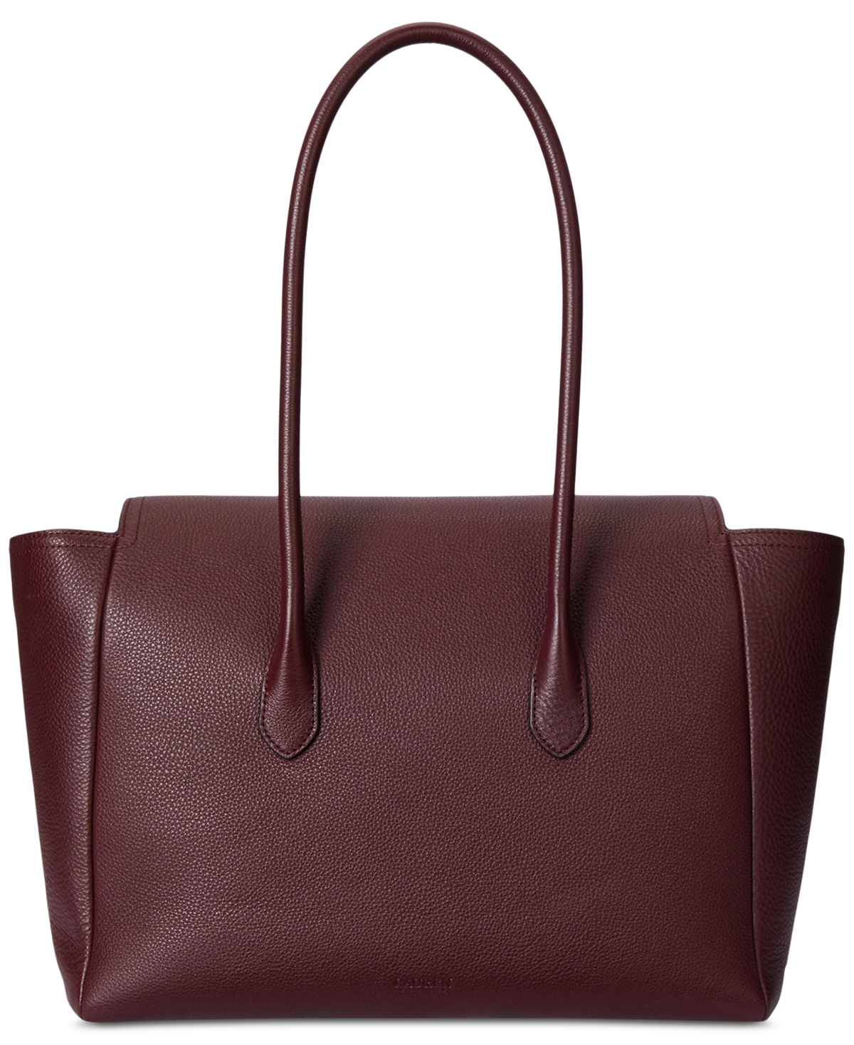 Ralph Lauren Pebbled Leather Extra-large Tanner Satchel In Animal Print