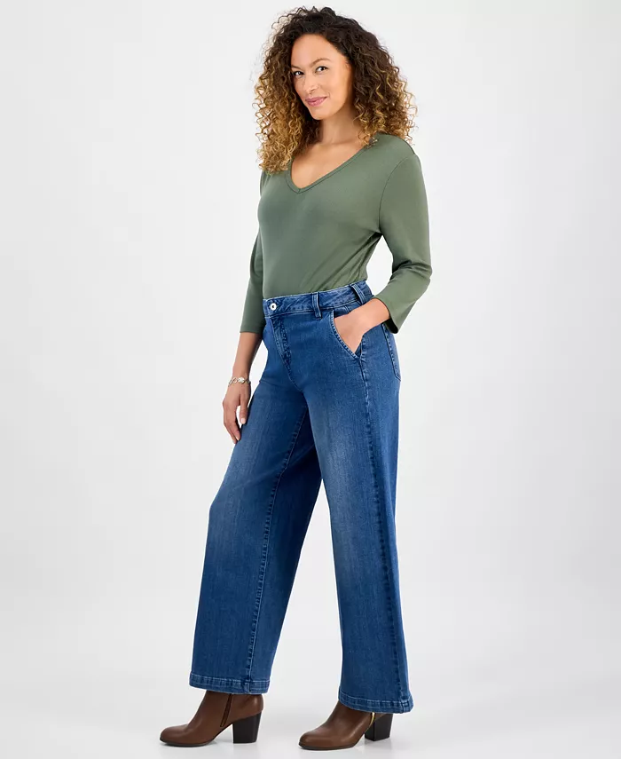 Petite High-Rise Wide-Leg Jeans - thumbnail 7