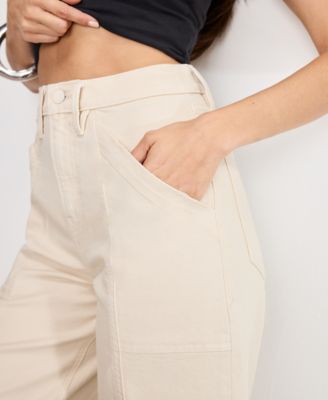 Women's Canvas Cropped Barrel Pants, Regular & Plus Size