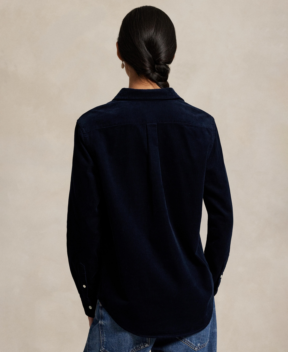 Polo Ralph Lauren Women's Classic-fit Cotton Corduroy Shirt In Blue