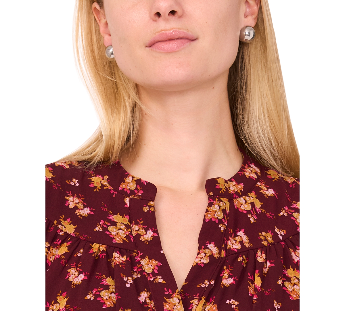 Sam & Jess Women's Shirred Long-sleeve Maxi Dress In Brown