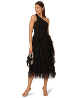 Women's One-Shoulder Midi Dress