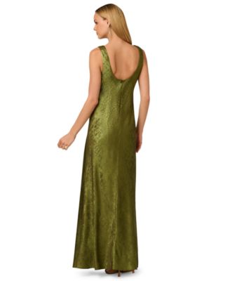 Women's Foiled Cowlneck Ball Gown