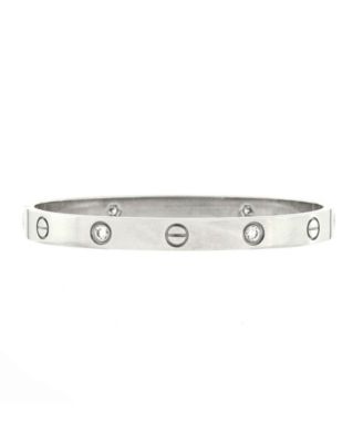 Pre-Owned Cartier Love 4 Diamond Bracelet - 18k white gold