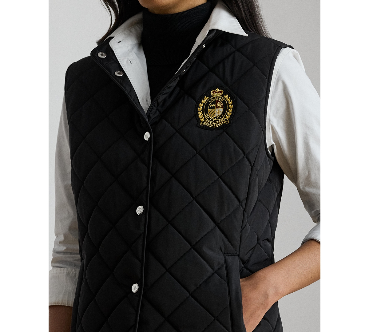 Ralph Lauren Women's Quilted Vest In Black