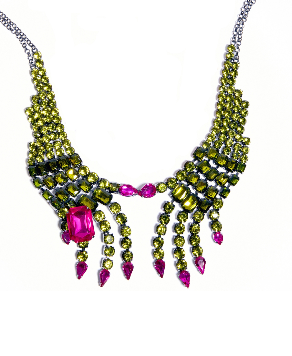 Betsey Johnson Faux Stone Witch Hands Statement Necklace