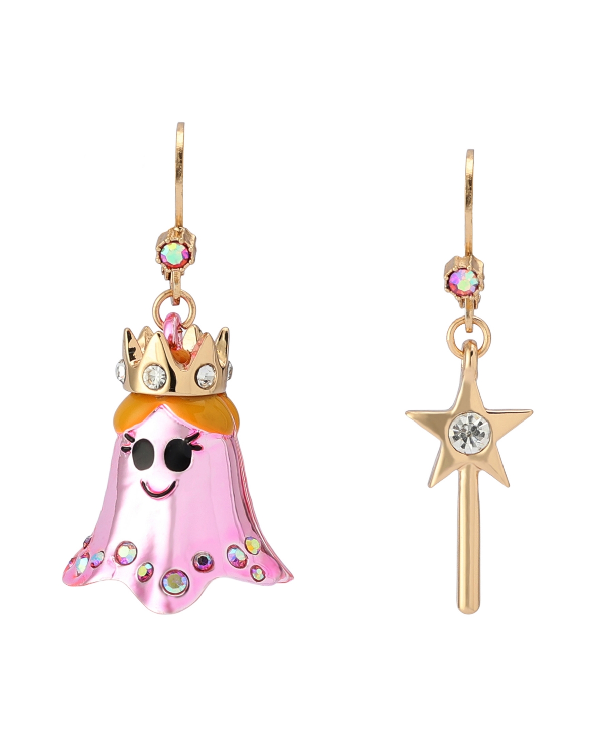 Betsey Johnson Faux Stone Halloween Princess Wand Mismatch Earrings