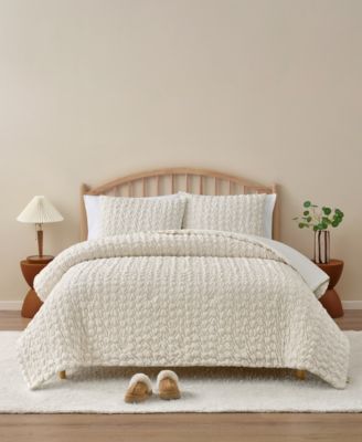 Ugg Dafni Ruched Quilt Set In White