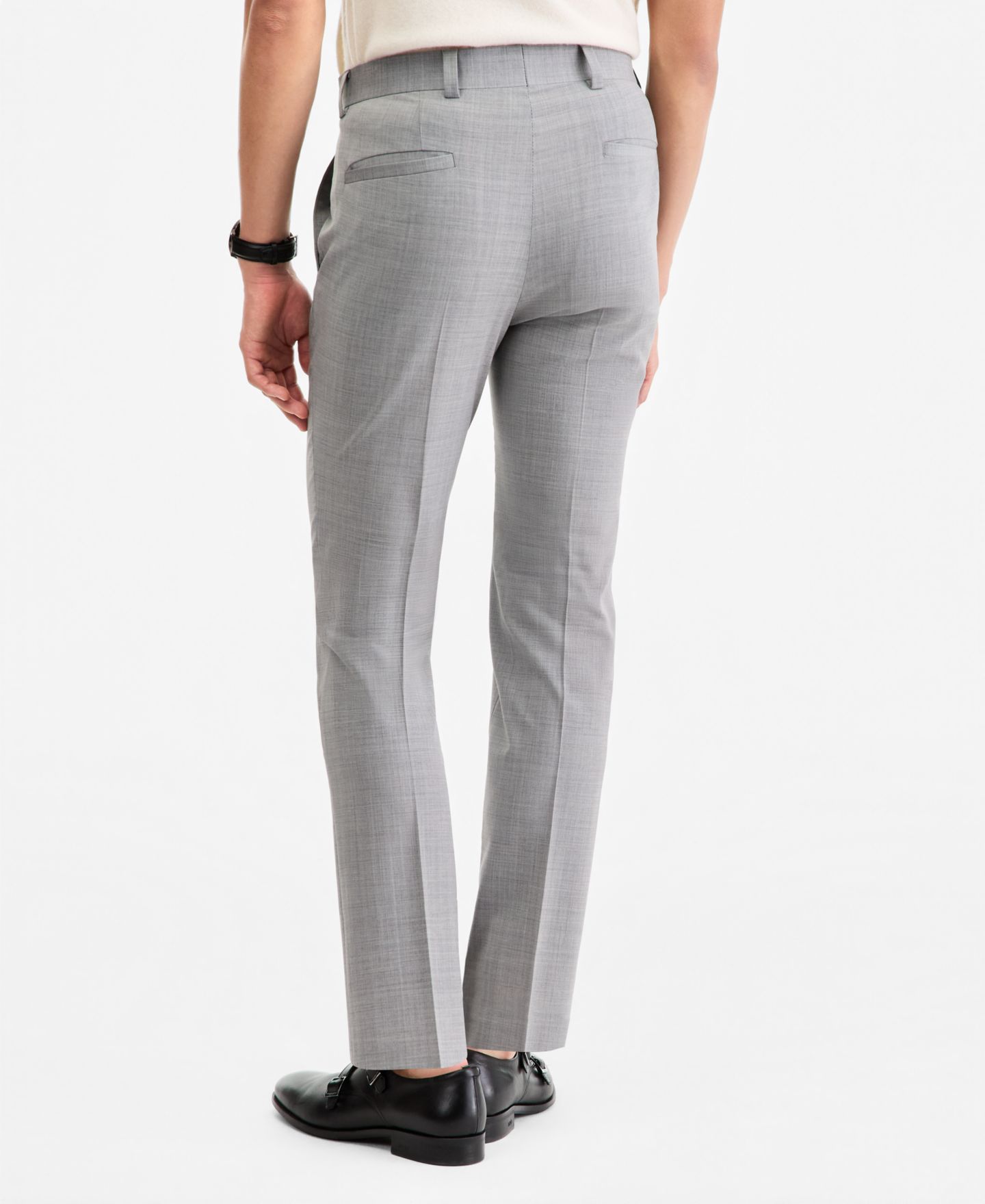 Мужские брюки Hugo Boss Modern-Fit Dark Gray Suit Separates Pant, цвет: Тёмный серый — фото 4