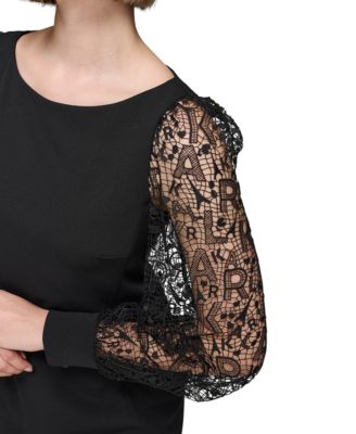 Women's Lace-Sleeve Dress