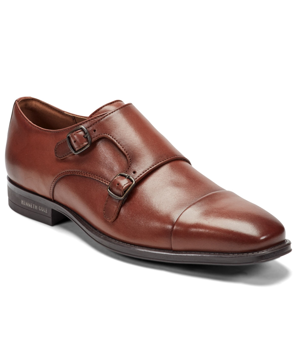 Kenneth Cole New York Charles Double Monk Strap Shoe In Brown