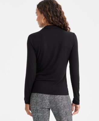 Petite Mock-Neck Top, Macy's Exclusive