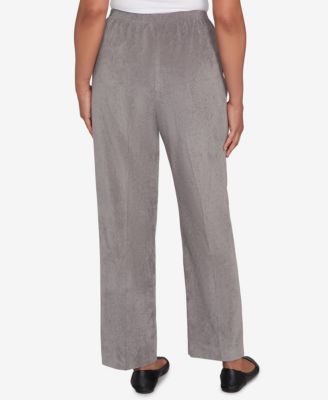 Women's Classic Corduroy Elastic Waist Short Length Pants