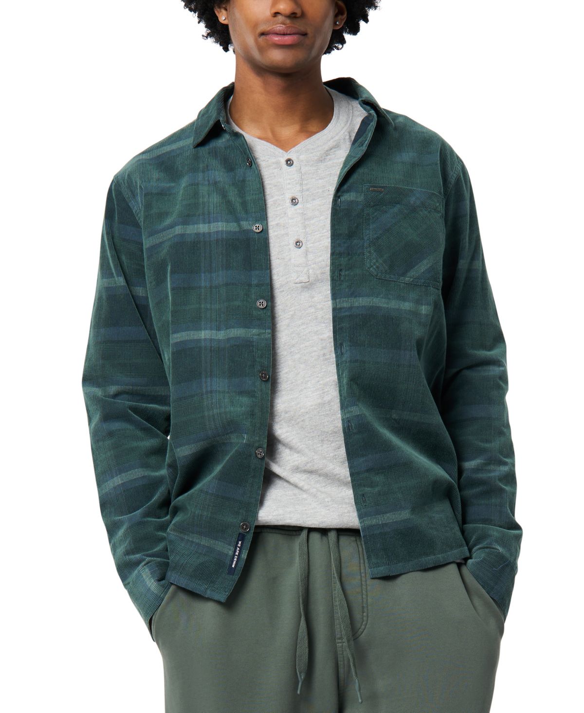 Мужская клетчатая детская рубашка из шнура Sinclair