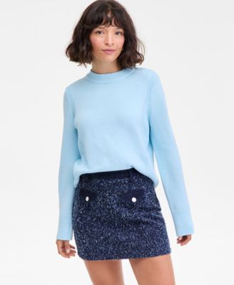 Women's Long Sleeve Crewneck Sweater, Macy's Exclusive