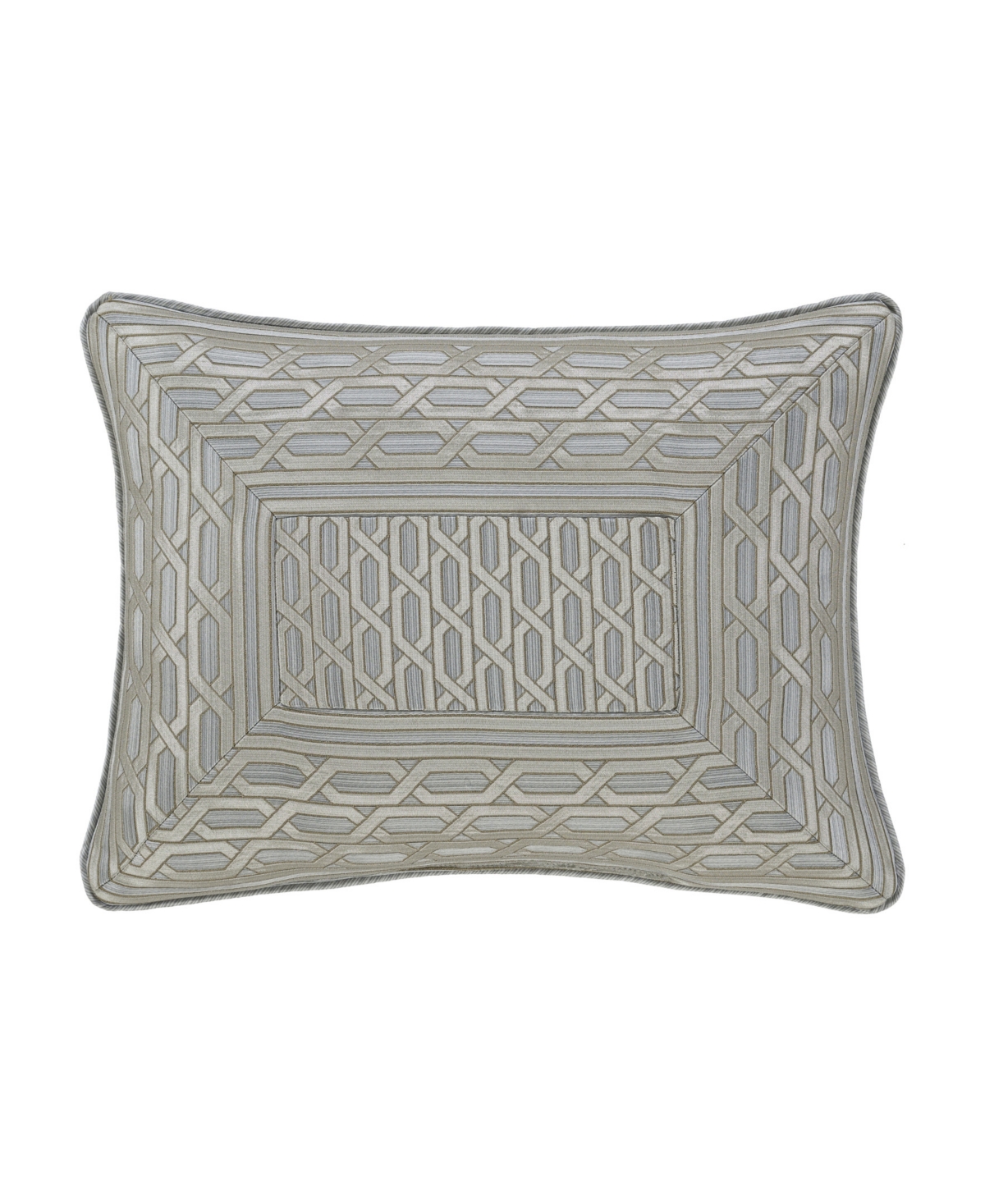J Queen New York Metropolitan Boudoir Decorative Pillow, 15" X 20" In Gray