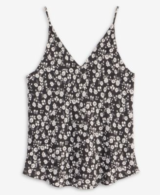 Women's Floral-Print Double V-Neck Tank, Macy's Exclusive