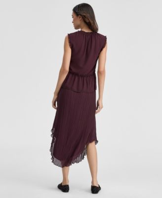 Women's Curved-Hem Pleated Skirt, Macy's Exclusive