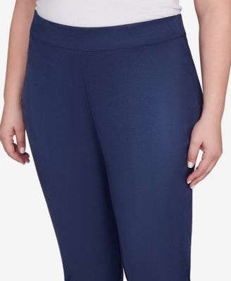 Plus Size Solid Faux Suede Pants
