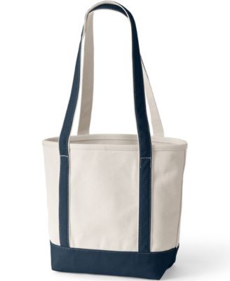 Medium 5 Pocket Open Top Long Handle Canvas Tote Bag