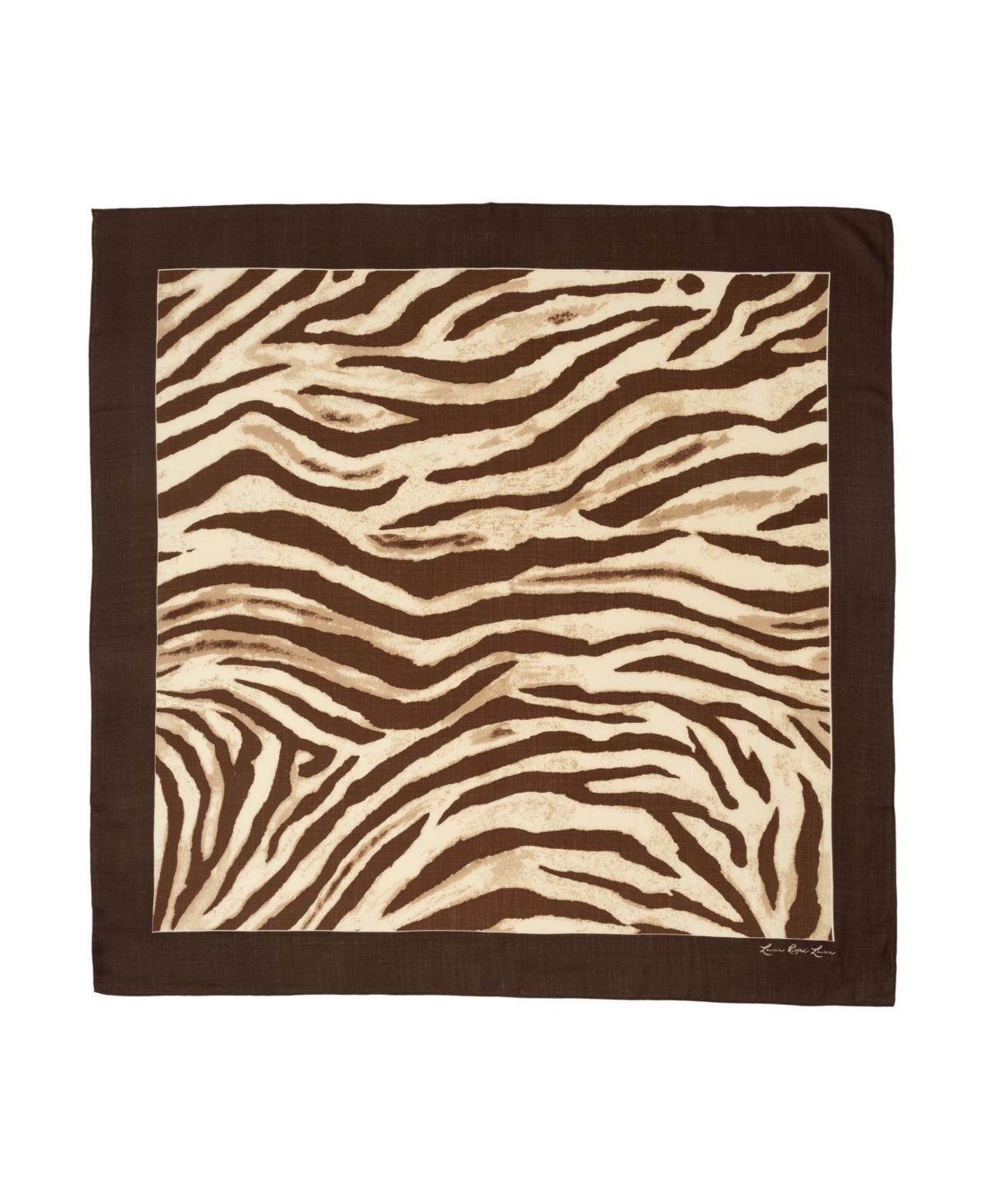 Zebra Square Scarf - Birch tan