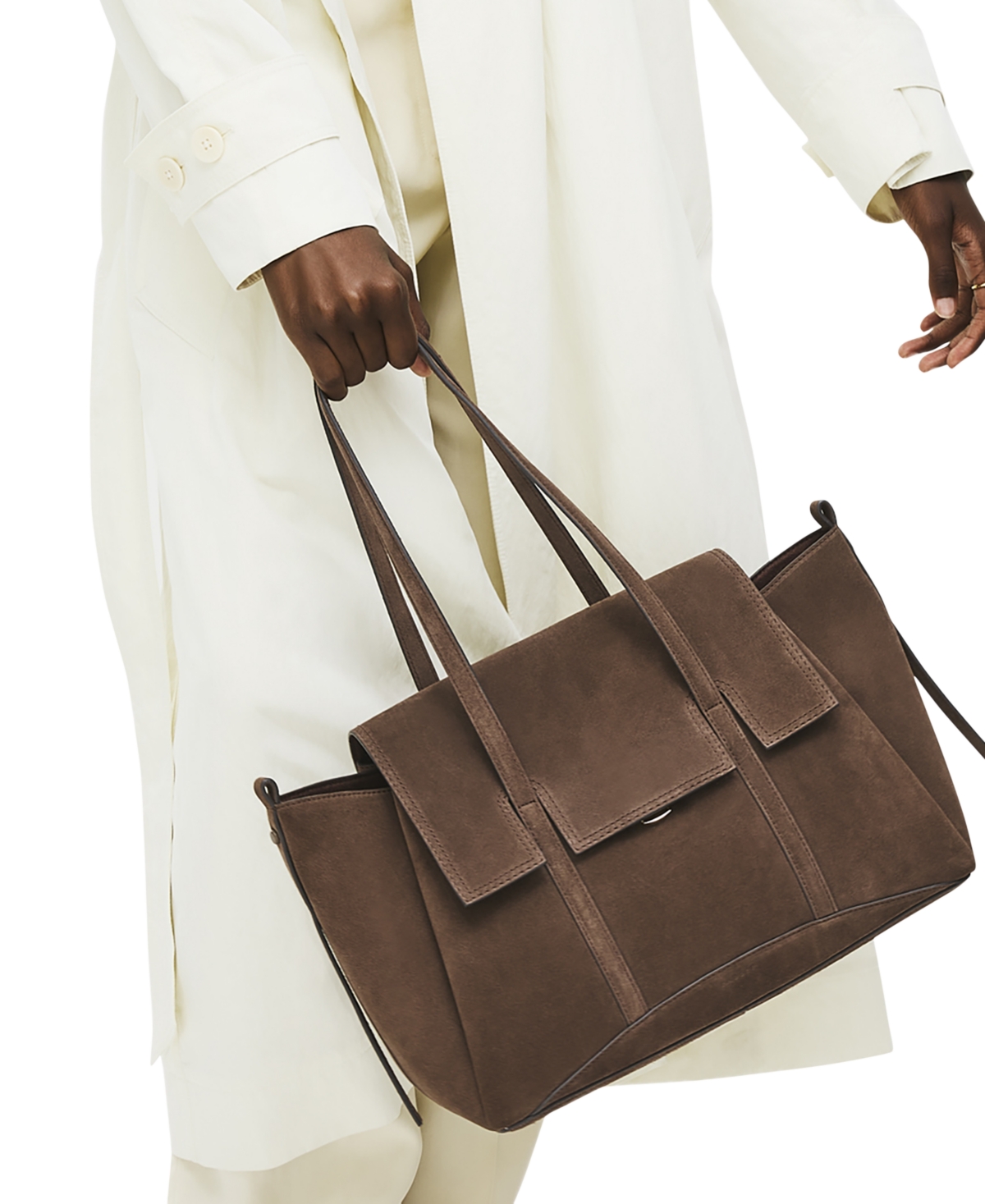 Radley London The Chancery Large Suede Shoulder Bag In Brown
