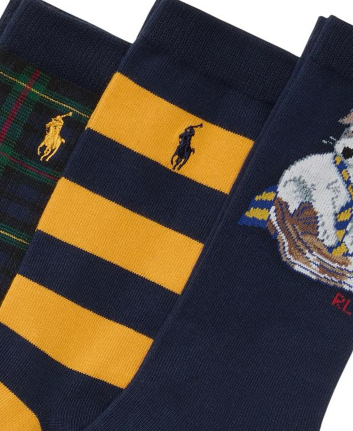 Polo Ralph Lauren Ralph Lauren Dog Crew Sock 3-pack In Multi