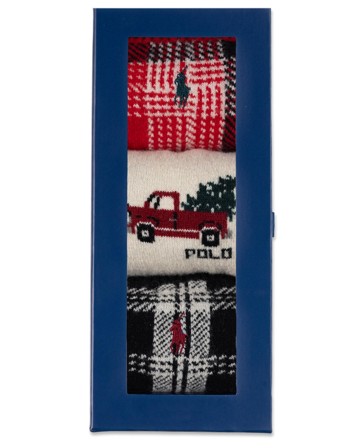 Polo Ralph Lauren Men's 3-pack Truck Shirting Plaids Socks Giftbox In Brown