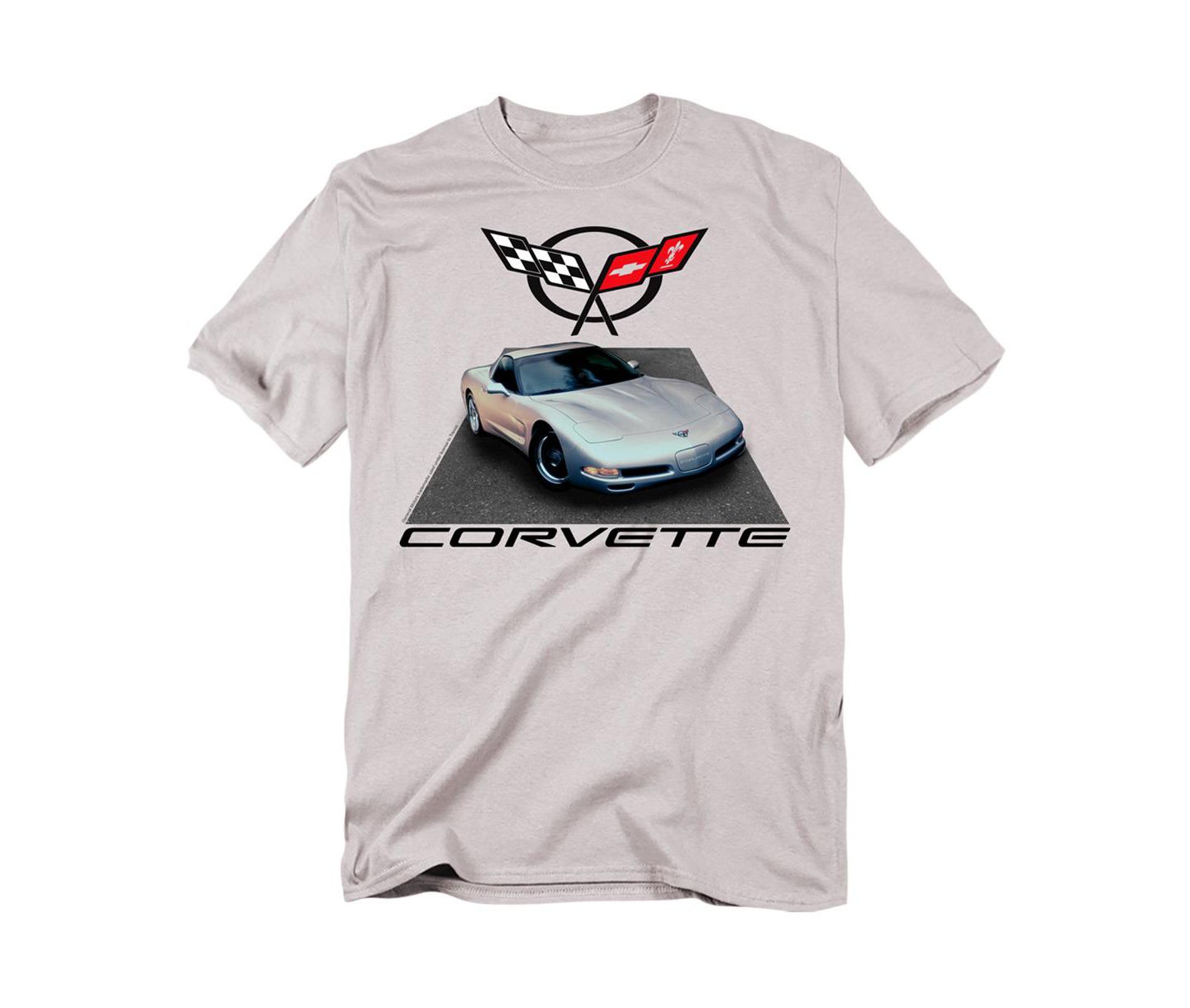 Мужская футболка Corvette Chevrolet Silver 01 Vette, цвет: Серебряный — фото 1