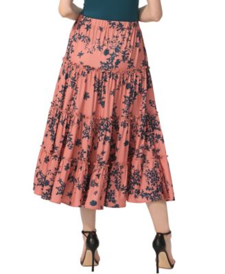 Women's Tiered Midi Skirt