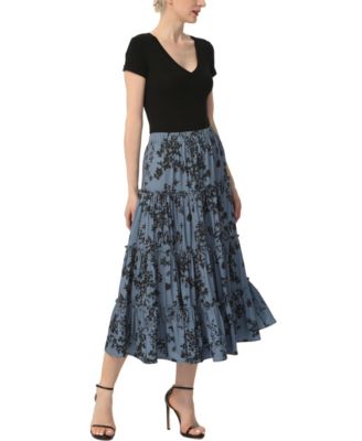 Women's Tiered Midi Skirt